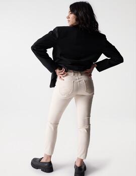 Pantalón Salsa cropped skinny perla