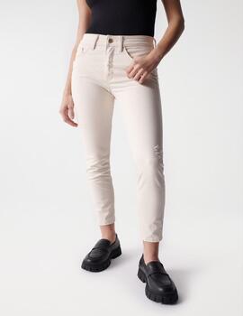 Pantalón Salsa cropped skinny perla