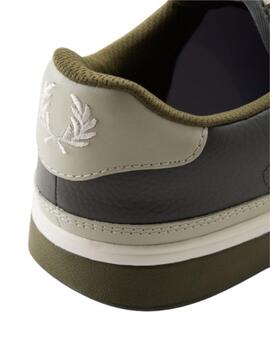 Deportiva Fred Perry B6318-T67 Verde/gris