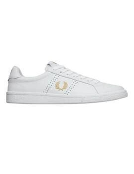 Deportiva Fred Perry original blanco/metalic