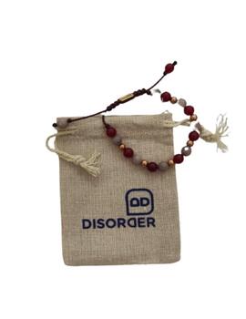 Pulseras Disorder new stones dorado granate