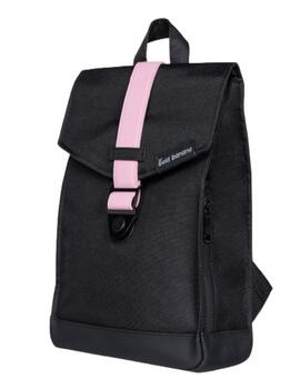 Mochila Bold banana mediana negra -rosa