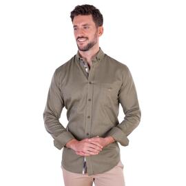 Camisa La Vespita lisa verde patrón semiregular