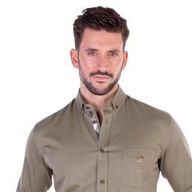 Camisa La Vespita lisa verde patrón semiregular