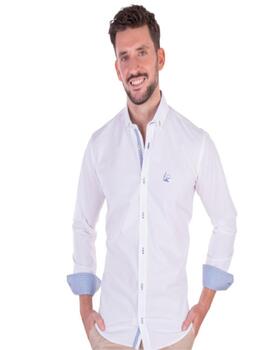 Camisa La Vespita blanca cuello y puño estampando