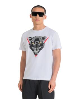 Camiseta Antonio morato regular fit lobo blanca