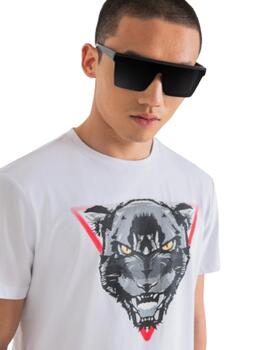 Camiseta Antonio morato regular fit lobo blanca