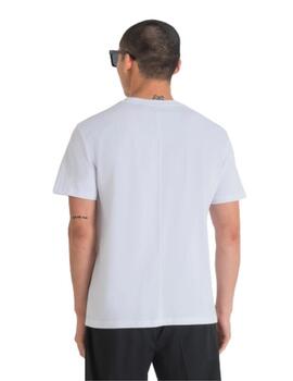 Camiseta Antonio Morato algodon logo relieve beige