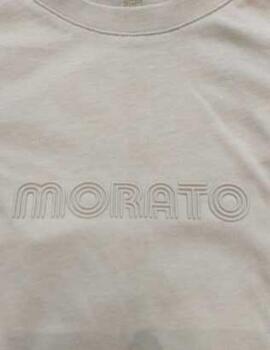 Camiseta Antonio Morato algodon logo relieve beige