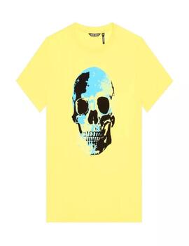 Camiseta Antonio Morato calavera color limón