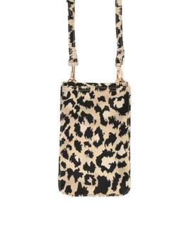 Bolso movil LC de loneta animal print crudo