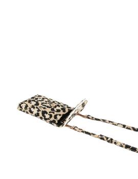 Bolso movil LC de loneta animal print crudo