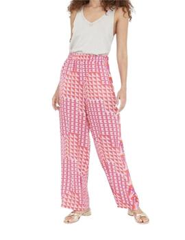 Pantalon LC palazzo fluido estampado geometrico