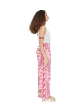 Pantalon LC palazzo fluido estampado geometrico