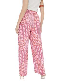 Pantalon LC palazzo fluido estampado geometrico