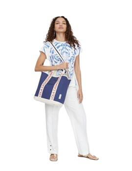 Camiseta Lola Casademunt tigre azul blanca