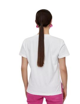 Camiseta Lola Casademunt pico pretty blanco-rosa