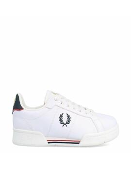 Deportiva Fred Perry blanca con ribetes colores