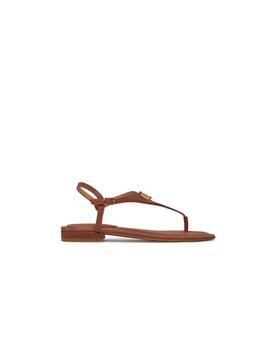 Sandalia Ralph Lauren plana marron