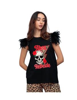 Camiseta Chill and buy negra alma rebelde