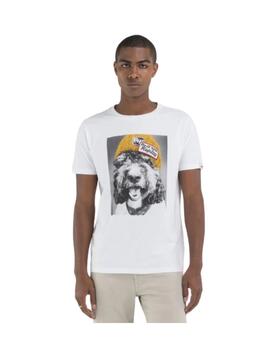 Camiseta Replay manga corta algodón dibujo perro