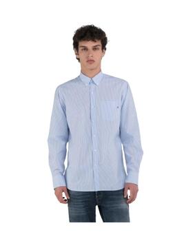 Camisa Replay cuello abotonado rayas semientallada