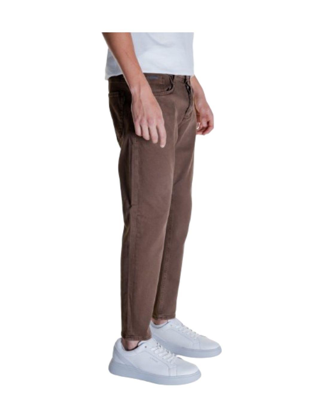 Pantalón Argón ankle slim lenght tabaco oscuro