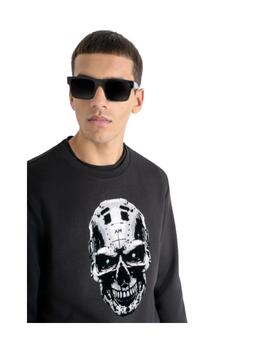 Sudadera AM cuello redondo calavera