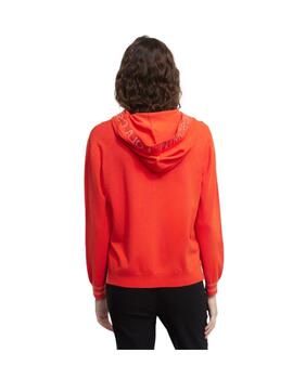 Sudadera LC con detalles logotipado naranja-metal