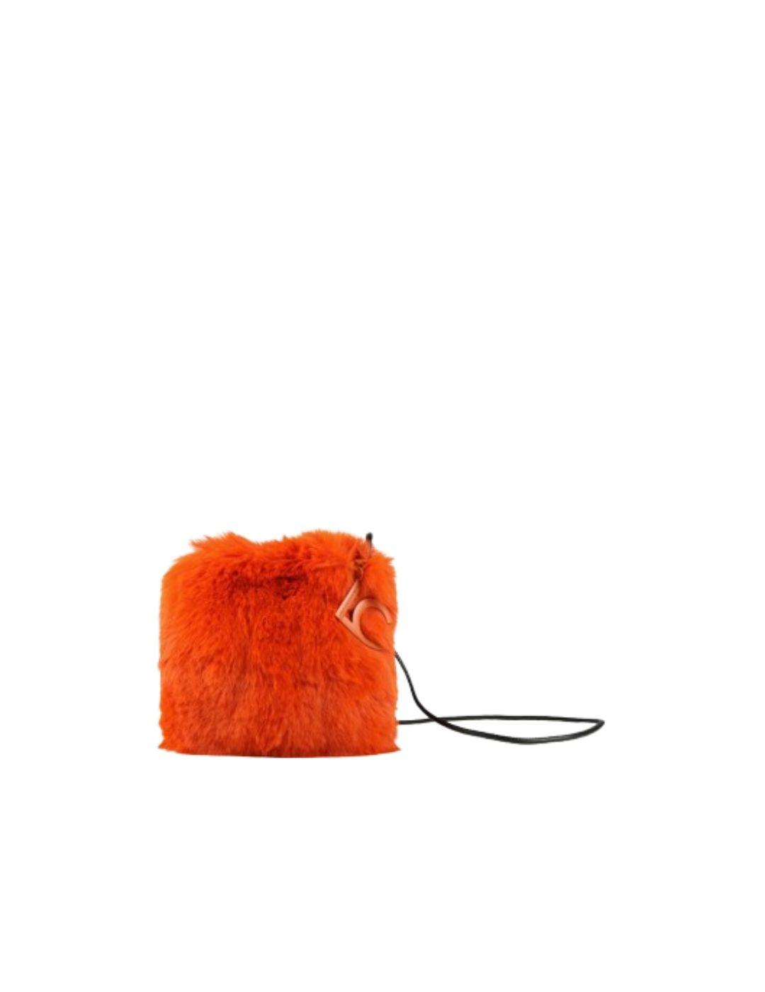 Bandolera LC peluche color naranja