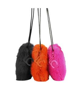 Bandolera LC peluche color naranja