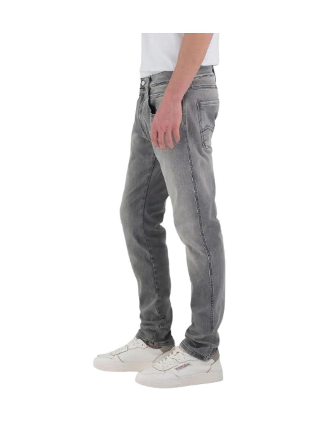 Pantalón Vaquero Replay gris M914 slim Anbass