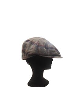 Gorra SC paño lana Newsboy cuadros marrón