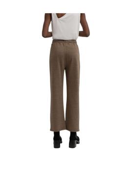 Pantalón Muss Bombón largo ancho cuadros beige