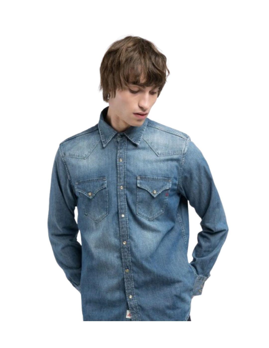 Camisa Replay hombre denim regular