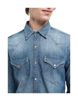 Camisa Replay hombre denim regular