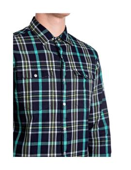 Camisa Replay hombre cuadros cuello italiano