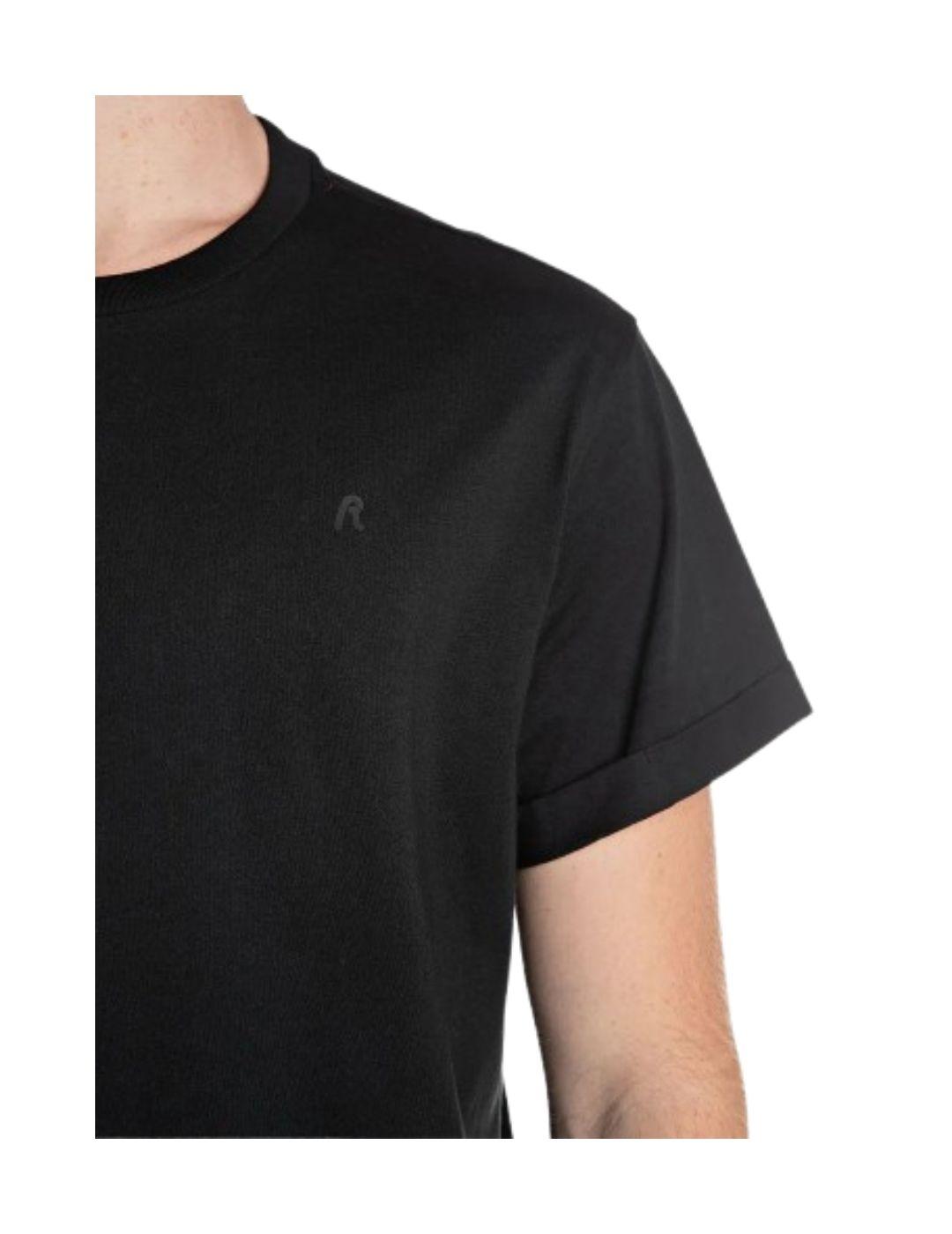 Camiseta Replay basic hombre lisa negra