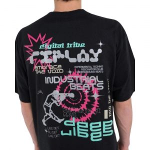 Camiseta Replay de punto con estampado multicolor