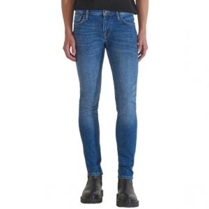 Pantalón Ozzy tapered fit en iconic blue denim
