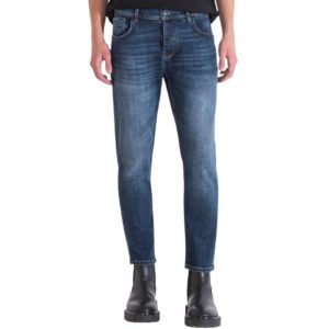 Pantalón Argón slim fit ankle length denim blue azul marino