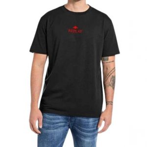 Camiseta Replay básica manga corta negra