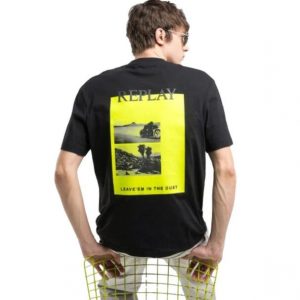 Camiseta Replay de algodón estampado fotográfico