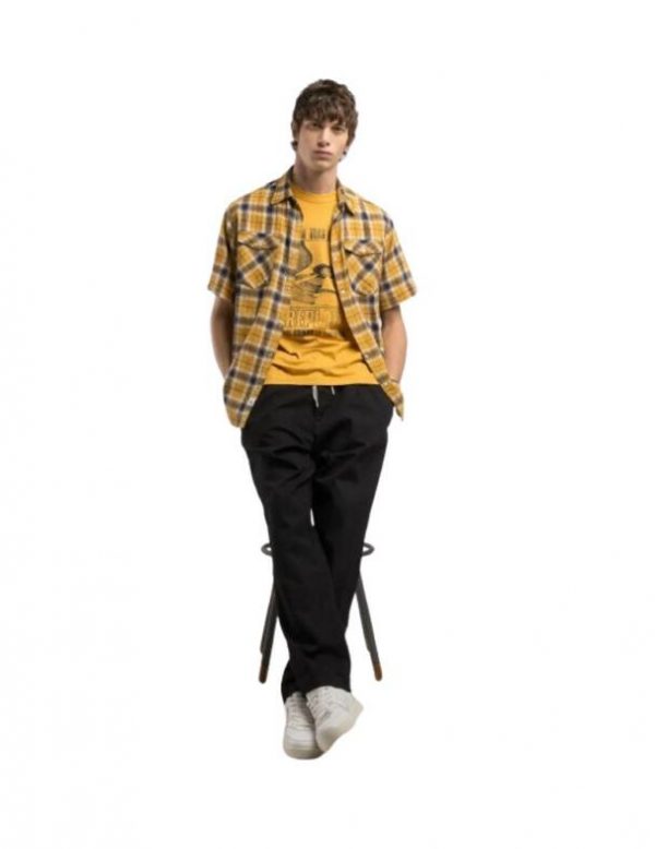 Pantalón Replay hombre ancho en algodón - Imagen 7