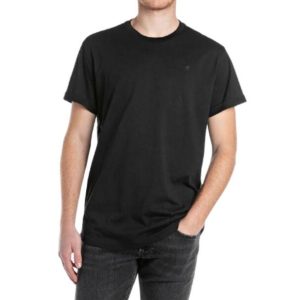 Camiseta Replay basic hombre lisa negra