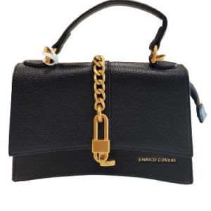 Bolso negro con dorado