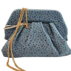 Bolso denim azul tachas azules