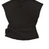 Camiseta negra con lazada lateral - Imagen 2
