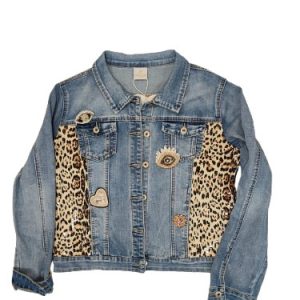 Cazadora Vaquera con detalles animal print