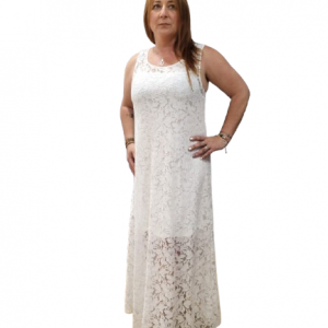 Vestido Behapiness blanco encaje